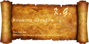 Kovácsy Gizella névjegykártya